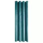 Zasłona na przelotkach 140x250 PIERRE welwetowa turkusowa jednokolorowa - 6