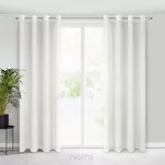 Firana na przelotkach 140x250 REBECCA kremowa o strukturze drobnego deszczyku - 5