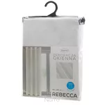 Firana na przelotkach 140x250 REBECCA kremowa o strukturze drobnego deszczyku - 7