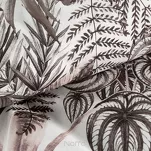 Pościel bawełniana 140x200 DAVOS 2B biała z wzorem egzotycznych fioletowych liści - 3