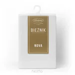 Bieżnik welwetowy 40x140 MELINDA biały wykończony mankietem - 4