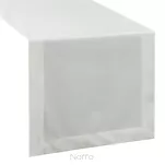 Bieżnik welwetowy 40x140 MELINDA biały wykończony mankietem - 5