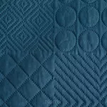 Narzuta jednokolorowa 170x210 BONI 5 granatowa pikowana w geometryczny wzór Design 91 - 5