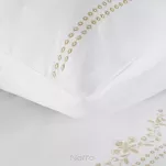 Pościel z makosatyny 220x200 REINA 53 biała subtelny beżowy haft Reina Line - 5