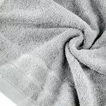 Ręcznik bawełniany 50x90 DAMLA stalowy gładki z subtelną bordiurą - 3