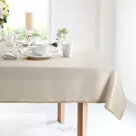 Obrus 140x220 LACE kremowy wykończony szampańską koronką - 6