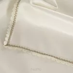 Obrus 140x220 LACE kremowy wykończony szampańską koronką - 6