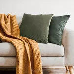 Poszewka welwetowa 45x45 GAJA 1 jednokolorowa ciemna mięta - 4