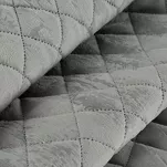 Narzuta welwetowa 170x210 BLINK 3 srebrna pikowana ze srebrnym przecieranym wzorem - 4