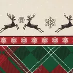 Pościel świąteczna 160x200 AUSTIN czerwono zielona wzór kraty z bawełny renforce - 2