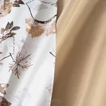 Obrus 140x300 z bieżnikiem 33x300 ANITA 5 beżowy z wzorem liści - 2