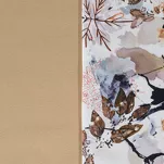 Obrus 140x300 z bieżnikiem 33x300 ANITA 5 beżowy z wzorem liści - 3