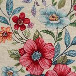 Bieżnik gobelinowy 40x100 1413 naturalny z nadrukiem kolorowych kwiatów - 2