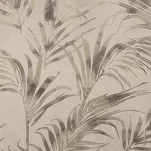 Zasłona na przelotkach 135x270 DEBRA welwetowa beżowa z szampańskim nadrukiem efektownych liści - 6