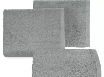 Ręcznik bawełniany 50x100 GŁADKI 2 jednokolorowy stalowy