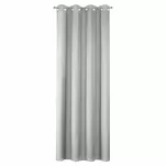 Zasłona gotowa na przelotkach 140x250 RITA jednokolorowa stalowa z miękkiej tkaniny - 7