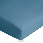 Prześcieradło z bawełny jersey z gumką niebieskie 180x200 Design 91 - 3