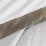 Pościel satyna bawełniana 220x200 LAURA biała zdobiona ozdobną kawową kantą z kolekcji Nova Style - 6