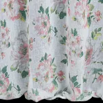 Zasłona na przelotkach 140x250 EMI biała o strukturze płótna z nadrukiem kwiatów ogrodowych - 8