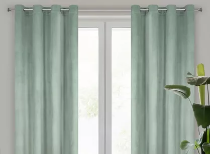 Zasłona  na przelotkach 140x250 ROSA welwetowa jasna mięta Design 91