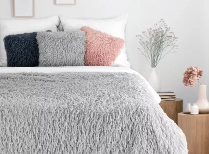 Koc futrzany 130x270 ADORE srebrny