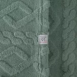 Koc 200x220 WARKOCZ miętowy z ozdobnym plecionym warkoczem Design 91 - 8