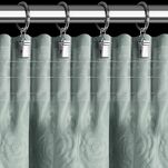 Zasłona na taśmie 140x270 ROSES 13 Eva Minge welwetowa miętowa z pasem róż 3D - 7