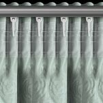 Zasłona na taśmie 140x270 ROSES 13 Eva Minge welwetowa miętowa z pasem róż 3D - 6