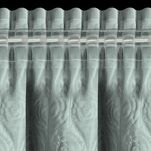 Zasłona na taśmie 140x270 ROSES 13 Eva Minge welwetowa miętowa z pasem róż 3D - 5