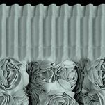 Zasłona na taśmie 140x270 ROSES 13 Eva Minge welwetowa miętowa z pasem róż 3D - 8