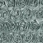 Zasłona na taśmie 140x270 ROSES 13 Eva Minge welwetowa miętowa z pasem róż 3D - 4