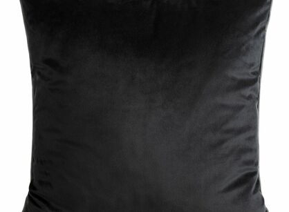 Poszewka welwetowa 45x45 GAJA 2 jednokolorowa czarna obszyta lamówką