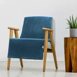 Koc na fotel 70x160 LORI turkusowy puszysty jednokolorowy z kolekcji Design 91 - 9