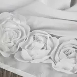 Zazdrostka w tunelu 150x40 ROSES 10 biała Eva Minge z szyfonu z pasem róż 3D - 3