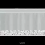 Zazdrostka w tunelu 150x40 ROSES 10 biała Eva Minge z szyfonu z pasem róż 3D - 2