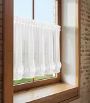 Zazdrostka w tunelu 150x40 ROSES 10 biała Eva Minge z szyfonu z pasem róż 3D - 7