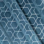 Zasłona na przelotkach 135x250 MANDI welwetowa granatowa ze srebrnym nadrukiem - 5