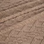 Koc 150x200 WARKOCZ beżowy z ozdobnym plecionym warkoczem Design 91 - 7