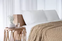 Koc 150x200 WARKOCZ beżowy z ozdobnym plecionym warkoczem Design 91 - 9