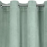 Zasłona na przelotkach 140x250 MELANIE welwetowa jasna mięta o aksamitnej strukturze - 5