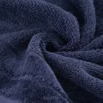 Ręcznik bawełniany 50x90 DAMLA granatowy gładki z subtelną bordiurą 500 g/m2 - 8