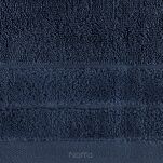 Ręcznik bawełniany 50x90 DAMLA granatowy gładki z subtelną bordiurą 500 g/m2 - 2