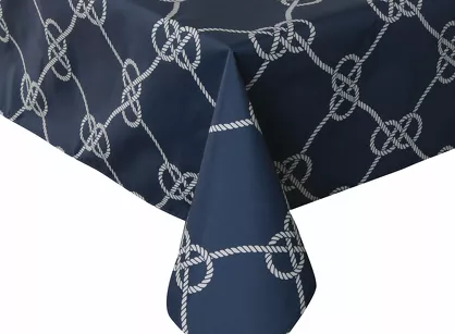 Obrus na taras 140x220 GARDEN 15 granatowy wodoodporny styl morski