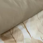 Pościel z mikrowłókna 220x200 DAFNE biała brązowa wzór liści Design 91 - 3