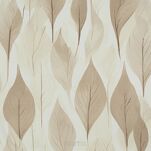 Pościel z mikrowłókna 220x200 DAFNE biała brązowa wzór liści Design 91 - 4