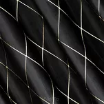 Zasłona gotowa na przelotkach 140x250 MARGO welwetowa Pierre Cardin czarna zdobiona złotym haftem w romby - 6