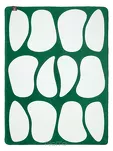 Koc bawełniany 150x200 2137-1 zielony kamyczki wykończony szydełkiem - 2