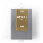 Serwetka welwetowa 30x40 MELINDA stalowa wykończona mankietem 4 szt. - 2