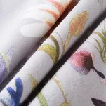 Pościel flanelowa 180x200 31512/2 szara w kolorowe kwiaty - 3