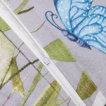 Pościel flanelowa 180x200 31512/2 szara w kolorowe kwiaty - 7